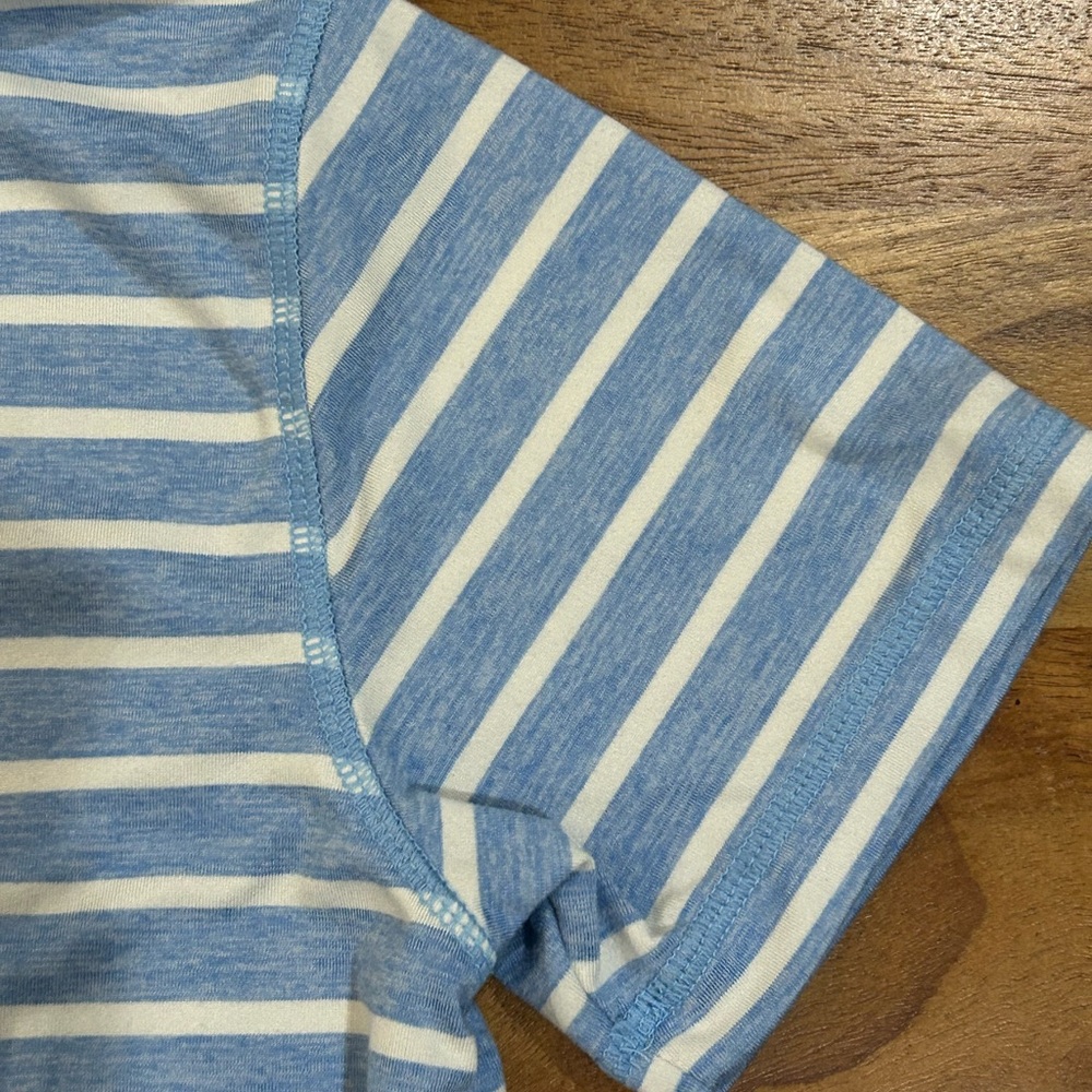 Hanna Andersson Blue & White Striped Polo Shirt - Boys size 110 - Picture 5 of 6